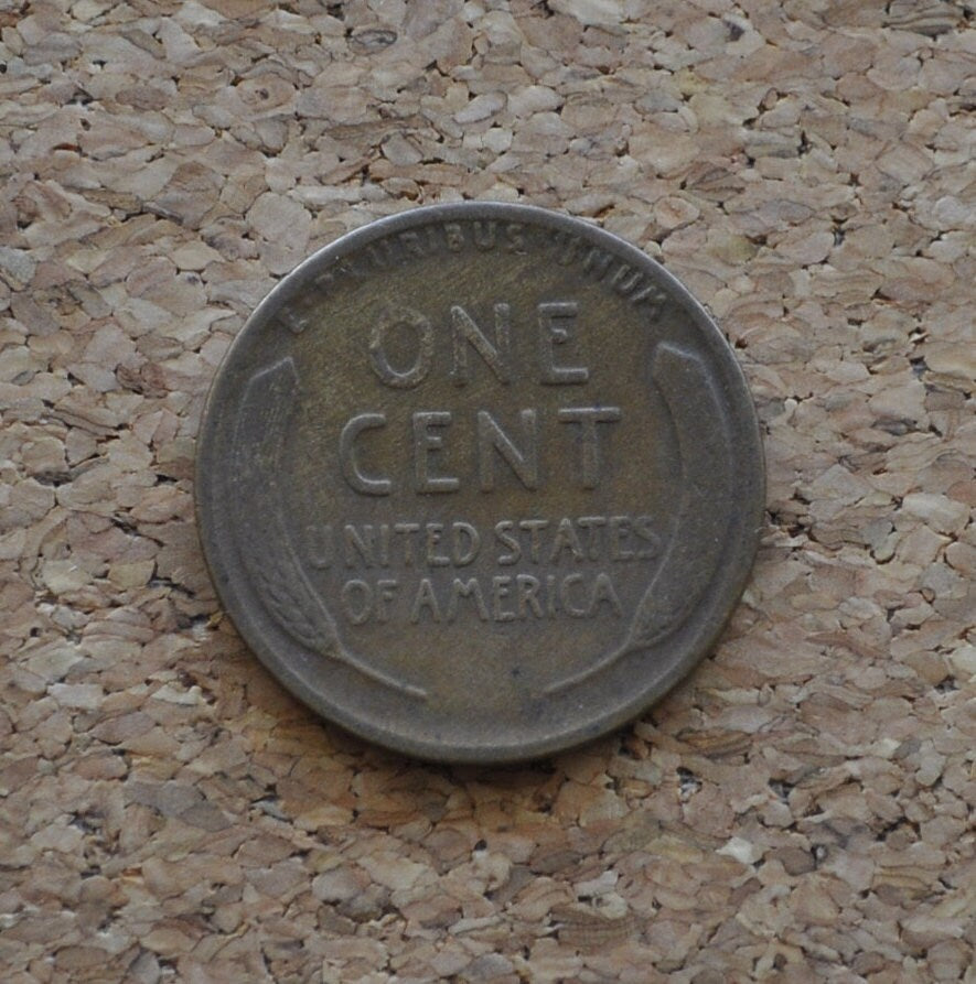 1916-D Wheat Penny - F (Fine) - Denver Mint - World War I Era Coin - 1916 D Wheat Ear Cent