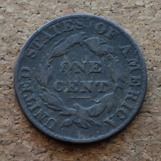 1827 Matron Head Large Cent - G (Good) Grade / Condition - 1827 Liberty Head Cent - 1827 US Large Cent - Matron Head 1816 to 1835