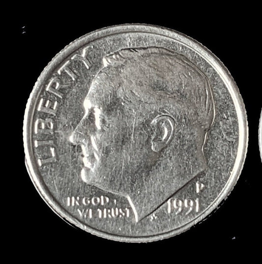 1991 P Roosevelt Dime - Excellent Condition