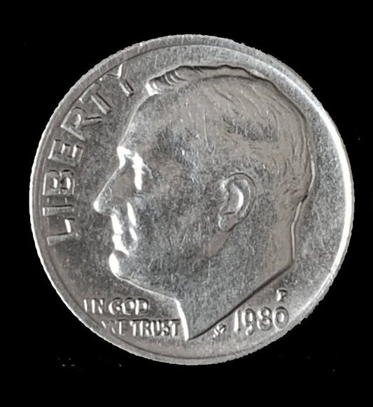 1980 P Roosevelt Dime - Excellent Condition