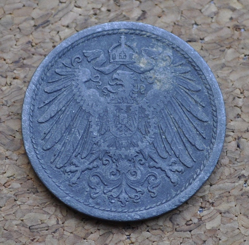 1917 German 10 Pfennig Deutsches Reich - Great condition - Second Reich of Germany 1917 - WWI Era German Coin - Ten Pfennig 1917
