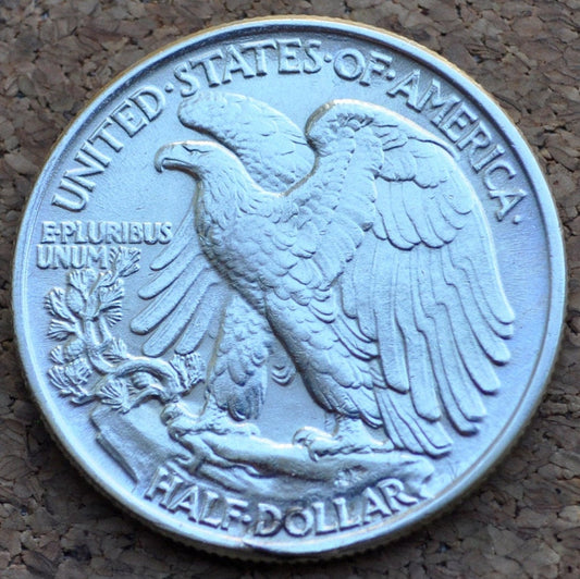 1946 Walking Liberty Silver Half Dollar - AU (About Uncirculated) Grade AU58 - Philadelphia Mint - 1946P Liberty Walking Half / 1946 P WLH