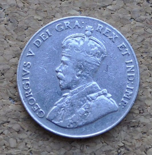 1922 Canadian Nickel - XF (Extremely Fine) Grade / Condition - King George V - 5 Cent Coin Canada 1922 Canadian Nickel