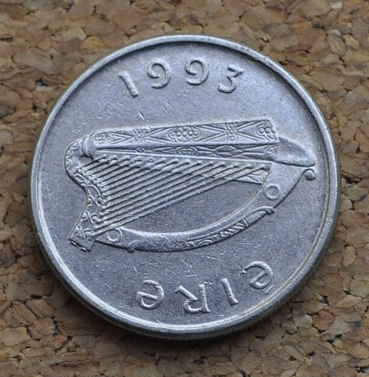 1960s through 1990's Irish 5 Pence Coin - Great Condition - Five Pence Coin Ireland / UK - Bull Design Irish Coins - Erie