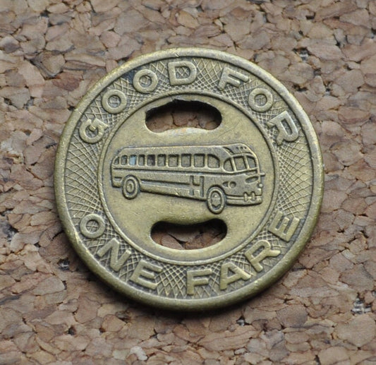 Tulsa Transit Tulsa Oklahoma Token - Tulsa OK Token - Good For One Fare - Vintage Oklahoma Token - Tulsa Bus Tokens