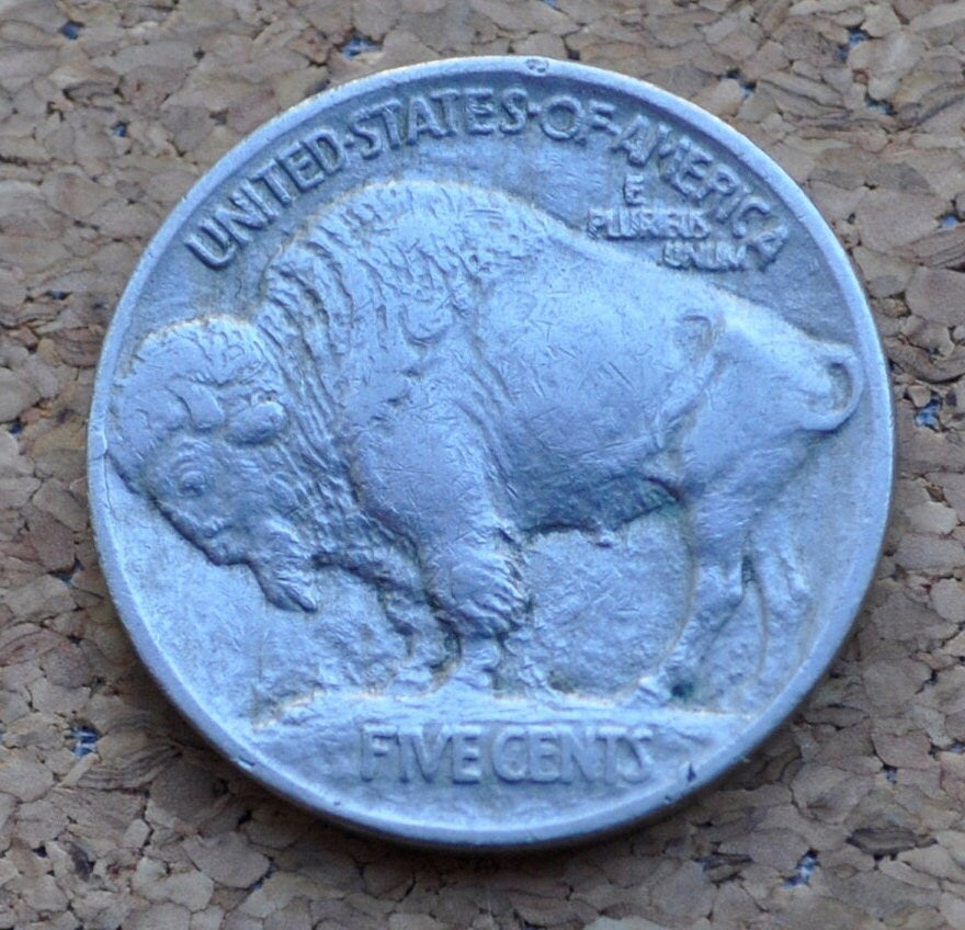 1913 Buffalo Nickel Type 1 - XF (Extremely Fine) Grade / Condition - First Year Made - 1913 Indian Head Nickel Type One / Type I
