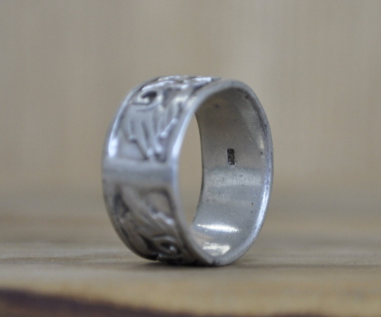 Vintage Silver Ring - Beautiful Celtic Design - Vintage Ring Silver - Size 6.5 Ring Size 6.5 (16.9 MM Band) - Lovely Piece - 925 Silver