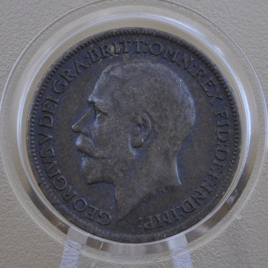 1917 One Farthing Great Britain - VF/XF Grade / Condition - UK 1 Farthing 1917 - King George V - British Farthing 1917