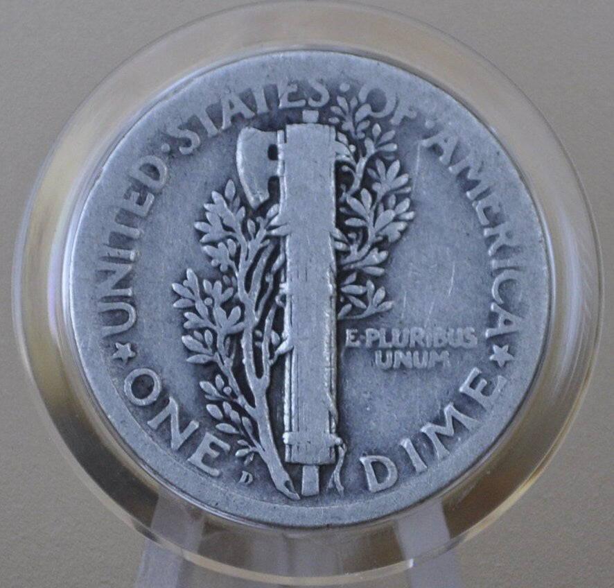 1917-D Mercury Silver Dime - G-VF (Good to Very Fine) Choose by Grade - Denver Mint - 1917 D Winged Liberty Dime Silver Dime Mercury 1917D