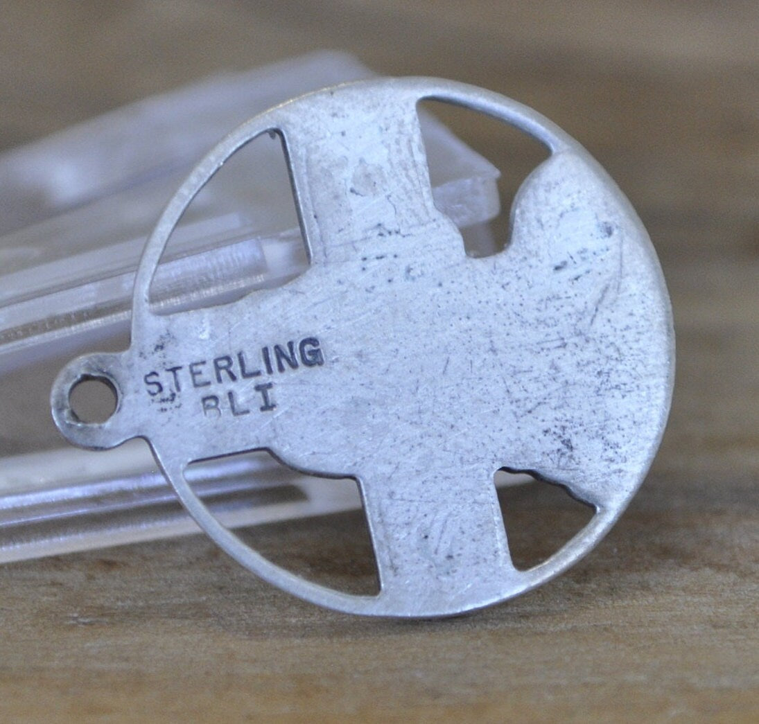 Vintage Sterling Silver Jesus Pendant - Sterling Silver Jesus Pendent for a Necklace - Religious Medallion