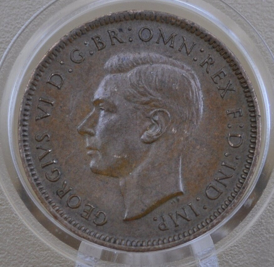 1942 One Farthing Great Britain - Great Condition - UK 1 Farthing 1942 Wren Design - King George VI - British Farthing 1942