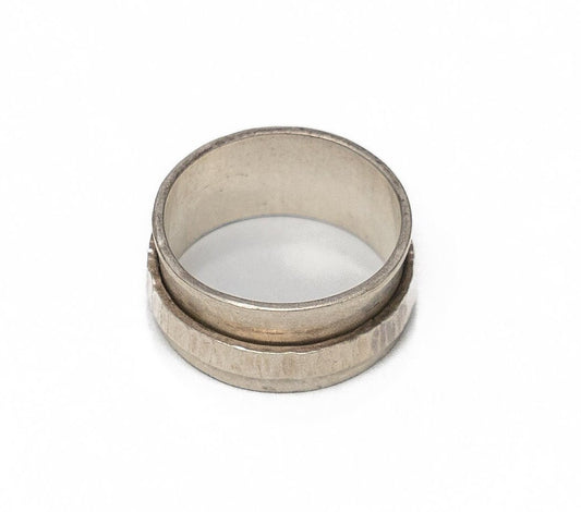 Sterling Silver Ring - Size 9 Ring Size 9 (18.9 MM Band) - Design with A Loop Around the Center Band - Lovely Piece - 925 Silver