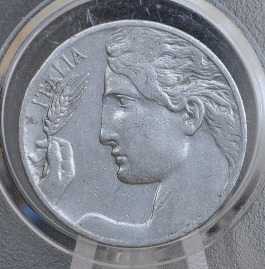 1911 Italian 20 Centesimi Coin - Vittorio Emanuele III - C.20 - F (Fine) Condition; Beautiful Design & Artwork - Italy 20 Centesimi