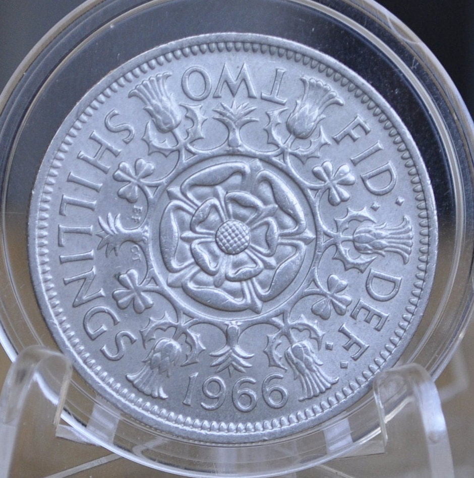 1966 UK Two Shillings - Queen Elizabeth II - 2 Shillings 1966 Coin Great Britain
