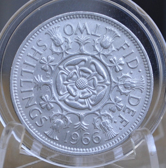 1966 UK Two Shillings - Queen Elizabeth II - 2 Shillings 1966 Coin Great Britain