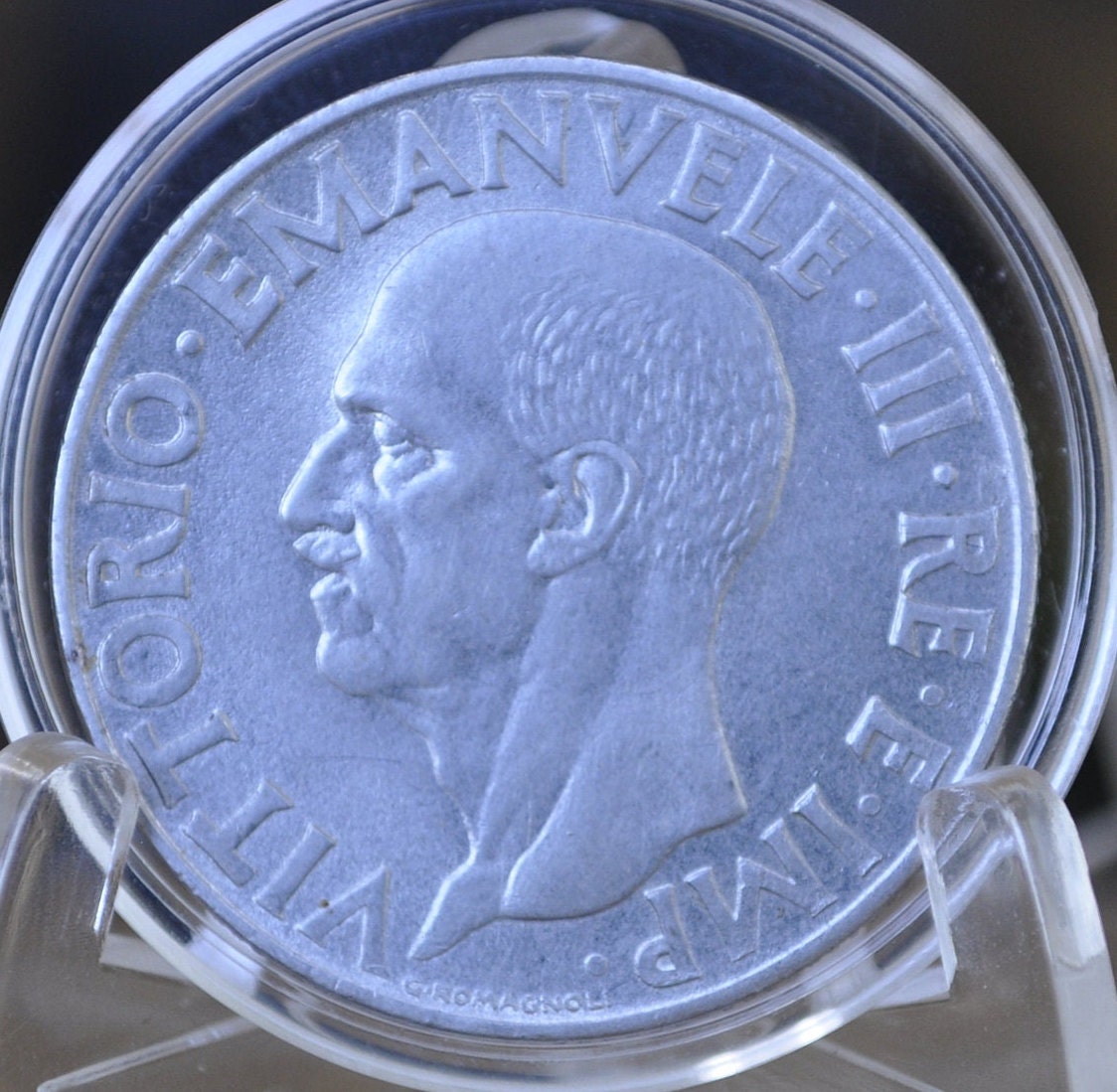 1942 Italian 1 Lira Coin - Victor Emmanuel III - Italy Twenty Cent Coin 1942 L.1 Centesimi - Kingdom of Italy - XF