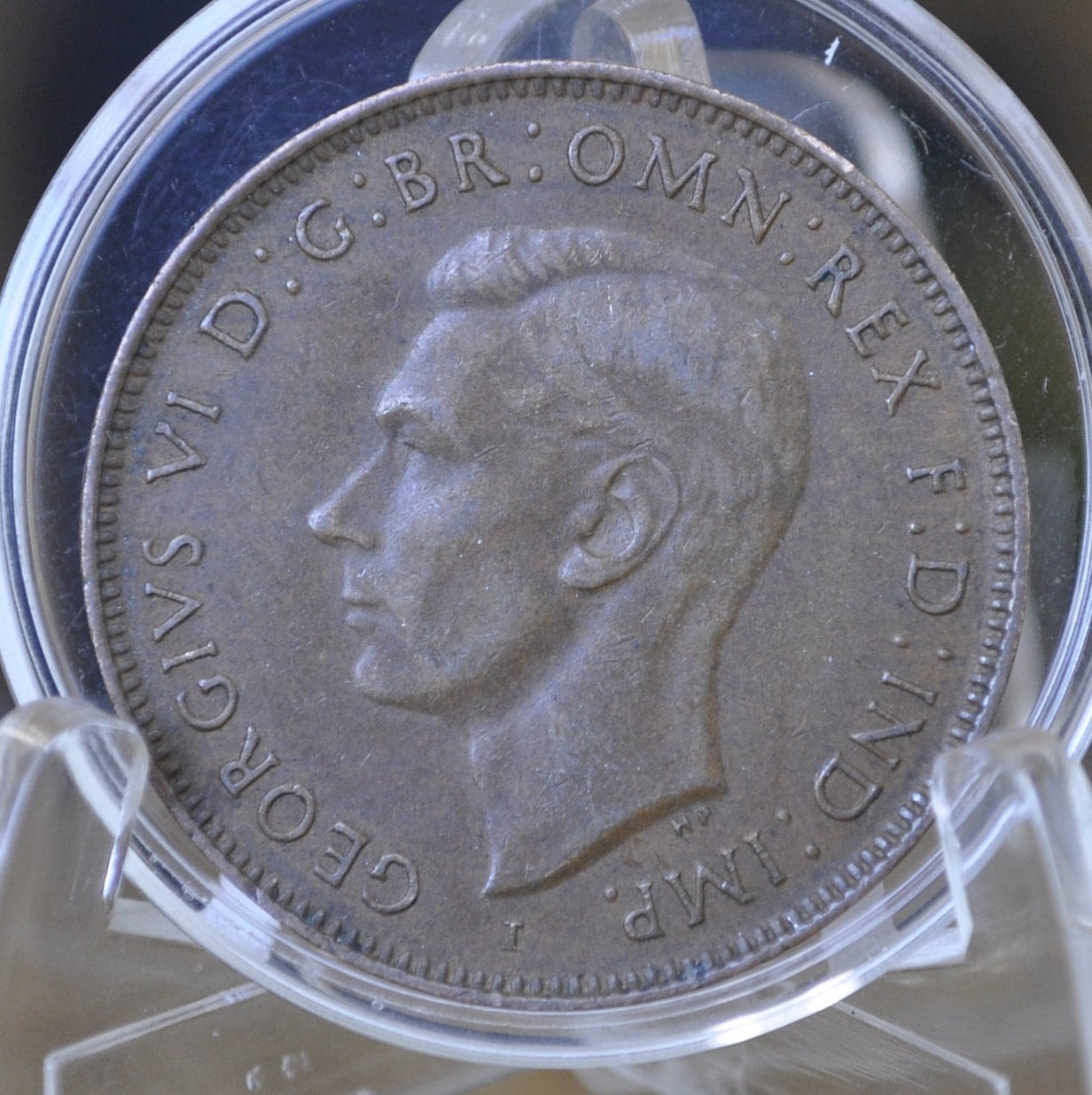 1943 Australia One Half Penny Australia - Great Condition / Detail - King George - Collectible Australian Coin 1943 HaPenny