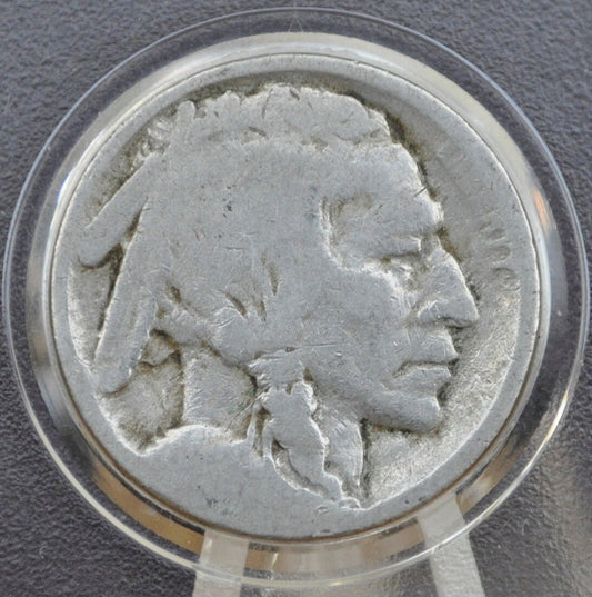 1913 Buffalo Nickel Type 1 - AG (About Good) Grade - Vintage US Coin First Year Made - 1913 Nickel Type One / Type I 1913 Buffalo