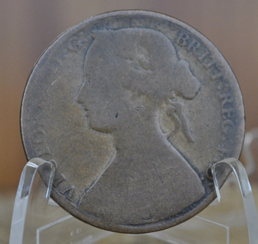 1861 Great Britain One Penny - G (Good) Condition - UK 1 Penny 1861 - Queen Victoria Cent - One Penny 1861
