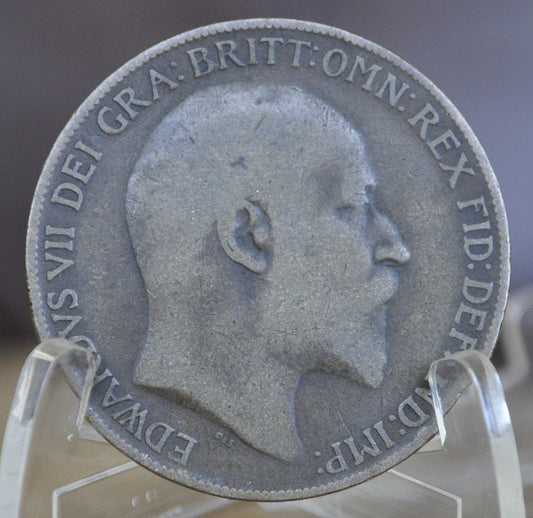 1911 Great Britain One Penny - F (Fine) Condition - UK Large Penny 1911 - King George 1 Penny - Bronze - UK penny 1911