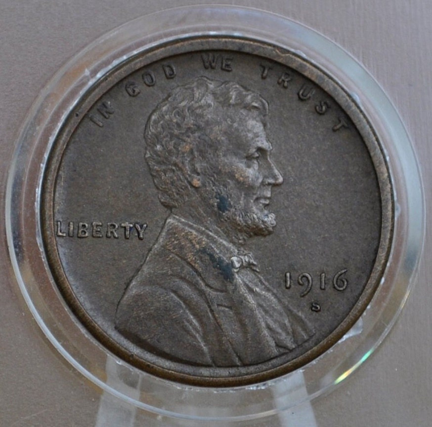 1916-S Wheat Penny - XF (Extremely Fine) - San Francisco Mint - 1916 S Wheat Ear Cent 1916 S Wheat Back Cent - Better Date / Mint