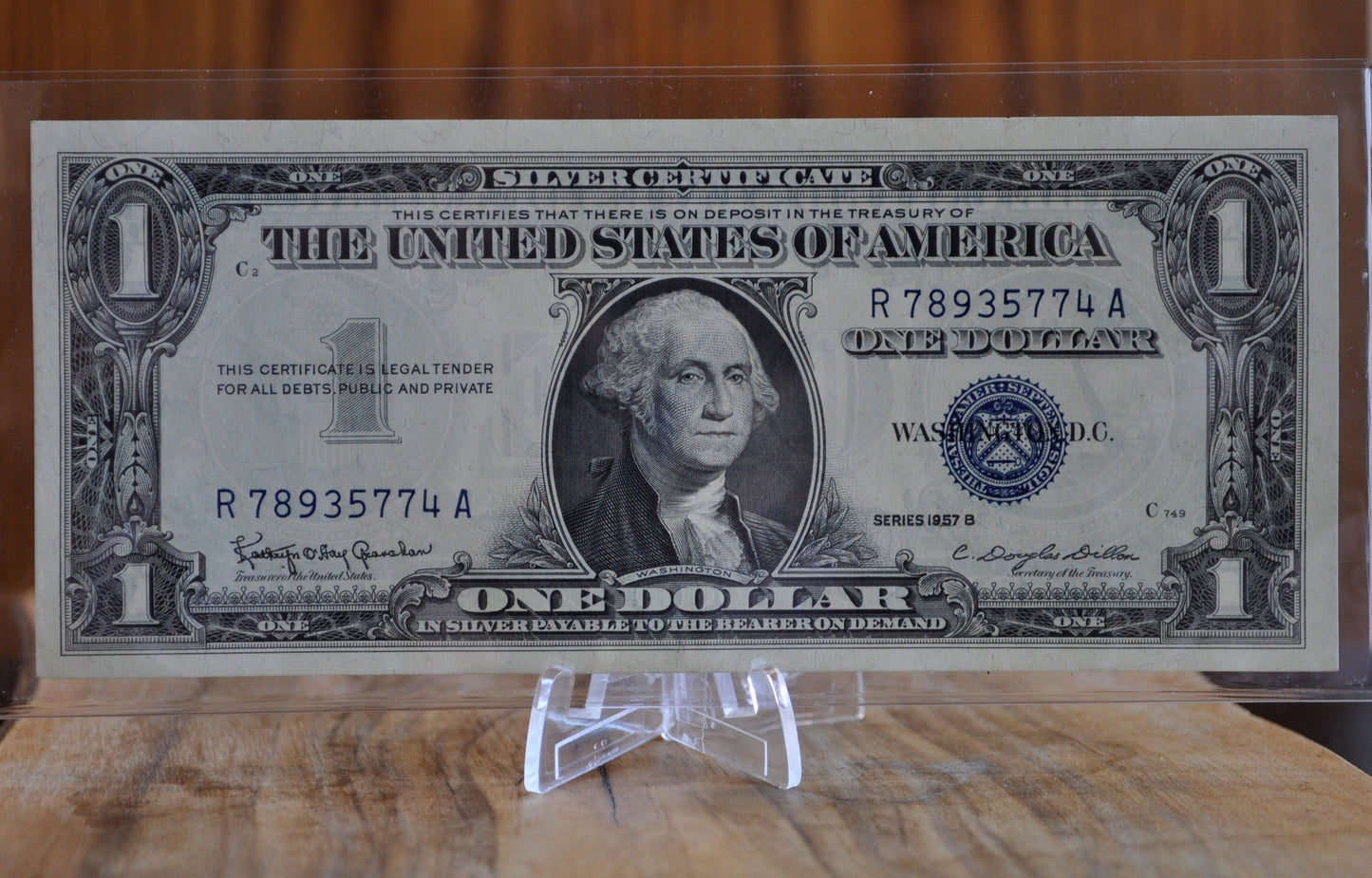 1957 Silver Certificate - Uncirculated Grade / Condition, Crisp Note - Silver Certificates 1957 - Blue Seal 1957B Fr#1621 / Fr1621