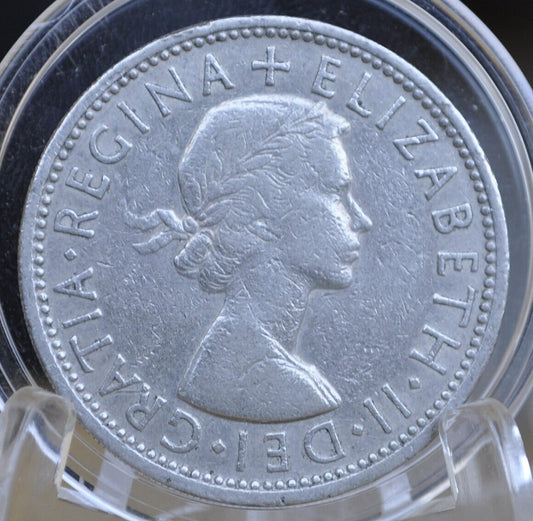 1960 Great Britain Half Crown - King George - 1/2 Crown 1960 United Kingdom HalfCrown Great for Jewelry, birthdays, gifts, or collections