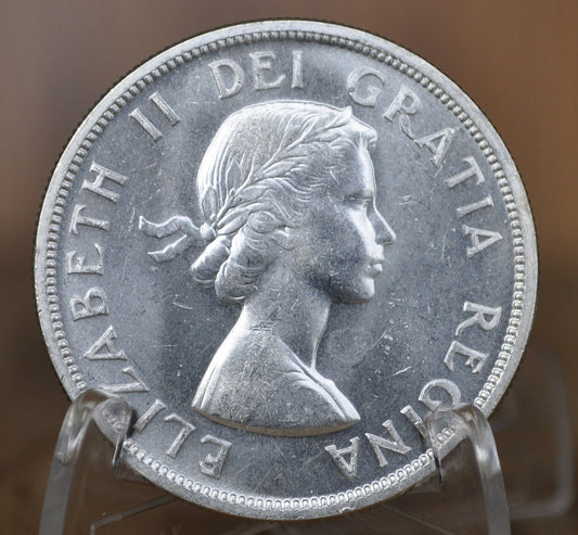 1958 Canadian Silver Dollar - BU (Uncirculated), Prooflike - 80% Silver - Totem Pole Silver Dollar Canada - Canadian Coin Collection
