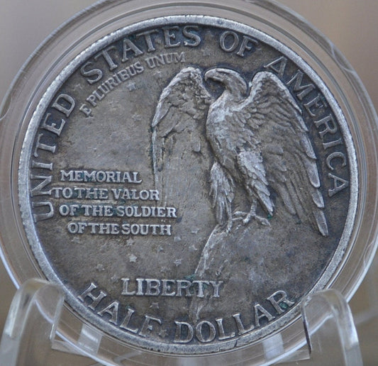Authentic 1925 Stone Mountain Silver Commemorative Half Dollar - XF (Extremely Fine) - Robert E. Lee and Stonewall Jackson 1925 Half Dollar