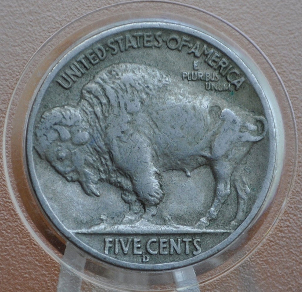 1916-D Buffalo Nickel - XF45 (Extremely Fine) Grade / Condition - Denver Mint - 1916 D Buffalo Nickel 1916 D Indian Head Nickel