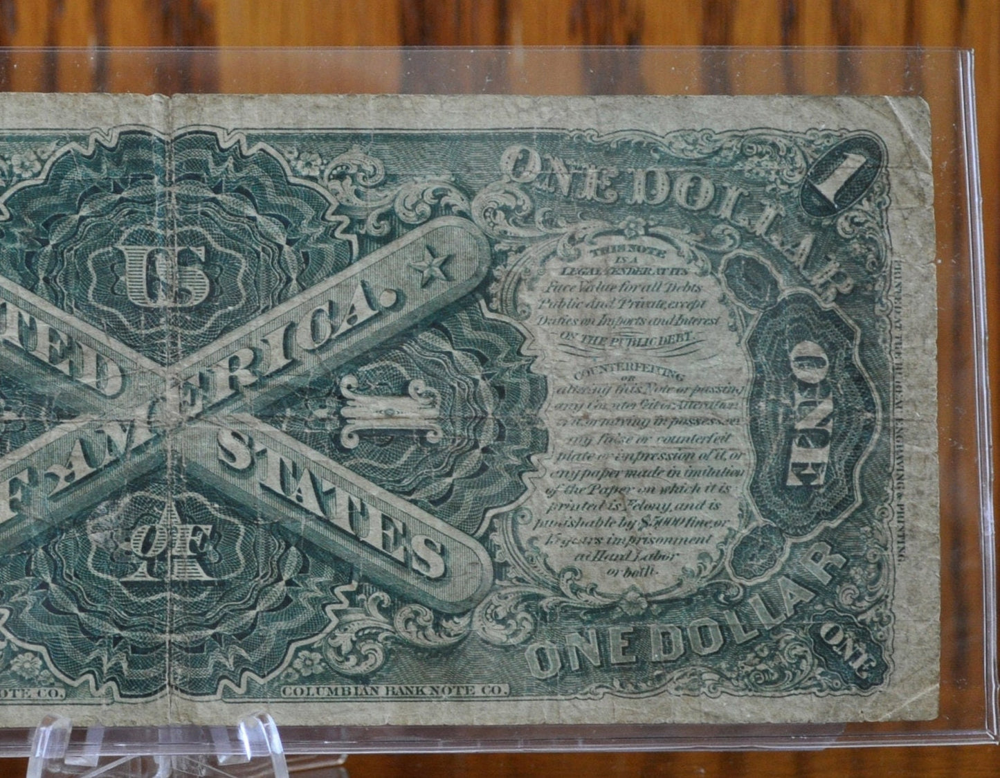 1880 1 Dollar Bill Legal Tender Note, Fr#28 - VG (Very Good) Grade / Condition - 1880 Series One Dollar Legal Tender - Horse Blanket Note