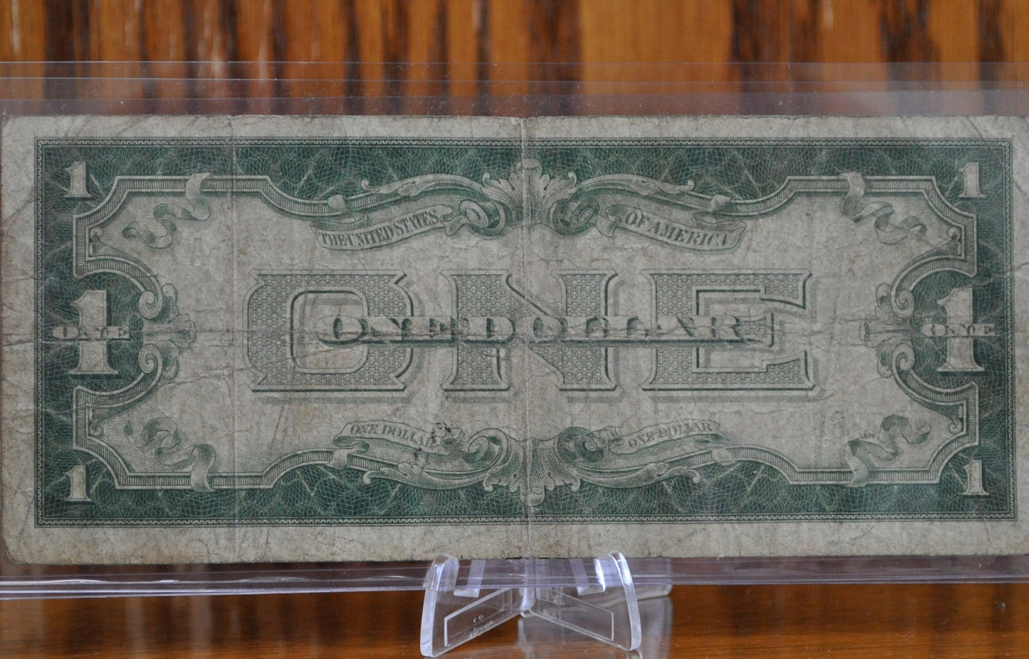 1928 1 Dollar Silver Certificate - G/VG (Good / Very Good) Grade / Condition - 1928 One Dollar Silver Certificate Funny Back Note