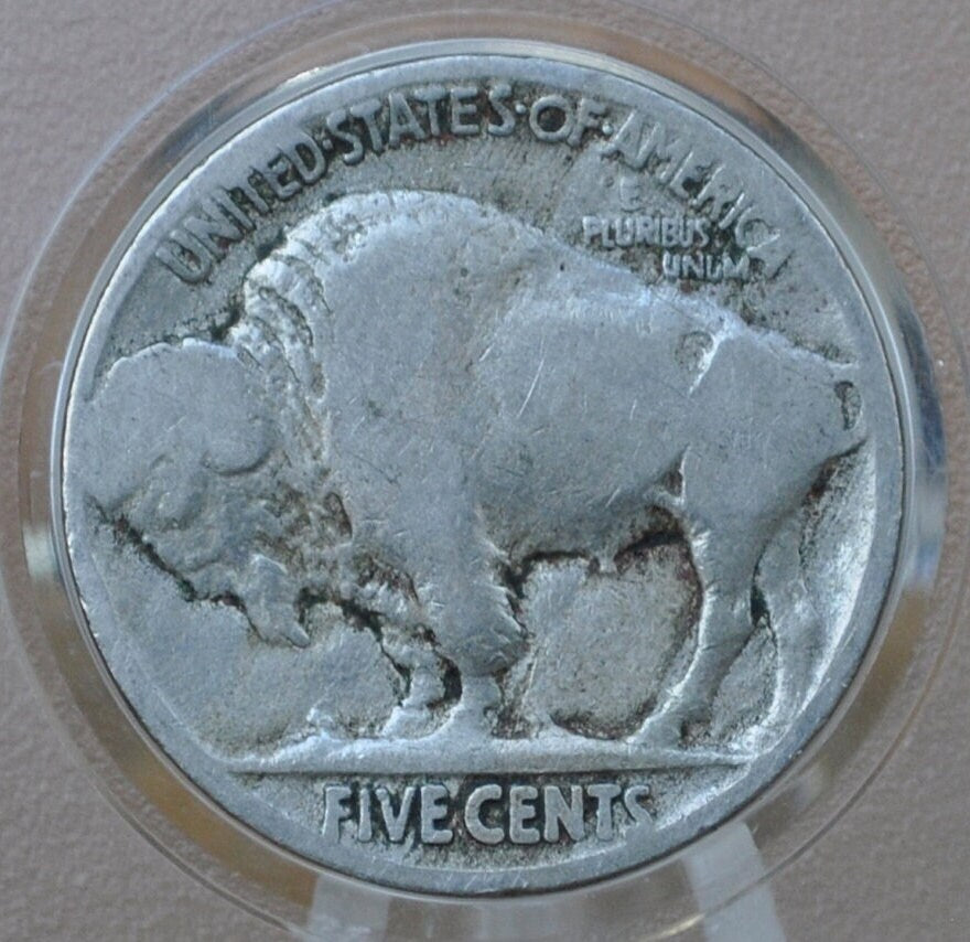 1915 Buffalo Nickel - G (Good) Grade / Condition - Philadelphia Mint - 1915 P Nickel - Vintage US Coin 1915 Indian Head Nickel 1915 P Nickel