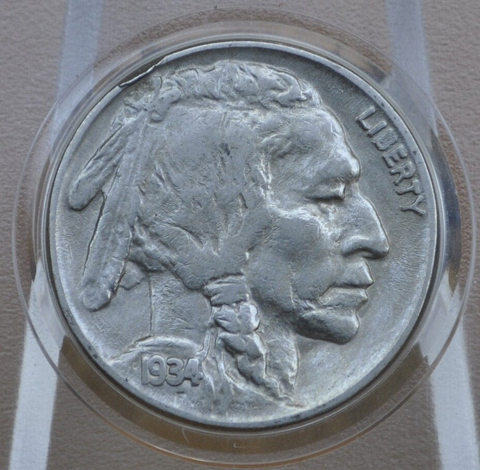 1934 Buffalo Nickel - VF-AU (Very Fine to About Uncirculated) Grades; Choose by Grade - 1934 P Indian Head Nickel 1934 P Nickel