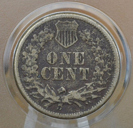 1860 Indian Head Penny - VF details with prior corrosion - Third year of production - 1860 Indian Head Cent 1860