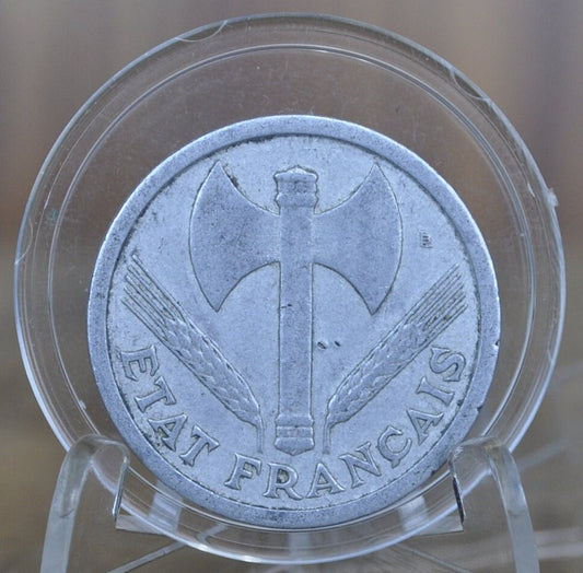 1940's-1950's 2 Franc French Coins - Excellent Condition - French Two Franc Coin - 2 Fr / 2 Francs - Light Metal- Great for gifts/jewelry