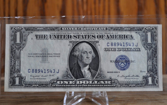 1935 G Silver Certificate Blue Seal - Uncirculated Grade / Condition - Crisp Note - G Series Silver Cert 1935 - Uncirculated, Fr#1616