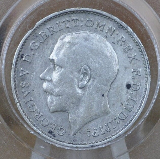 1911 Threepence Great Britain 3 Pence Silver - AU (About Uncirculated) Condition - King Geroge - UK 3 Pence 1911 Three Pence