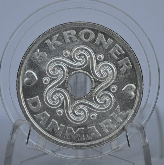Denmark Heart Kroner Coin - Great Condition - Danmark Kroner - Two Hearts Coin - Ideal for Jewelry - Heart Coins