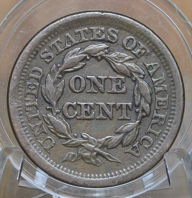 1851 Braided Hair Large Cent - XF Details, Cleaned (Extremely Fine Detail) -1851 Coronet Cent -1851 US Large Cent- Braided Hair 1839 to 1857