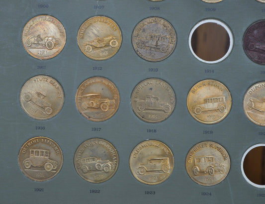 Franklin Mint Antique Car Tokens Collection - Commemorative Car Tokens