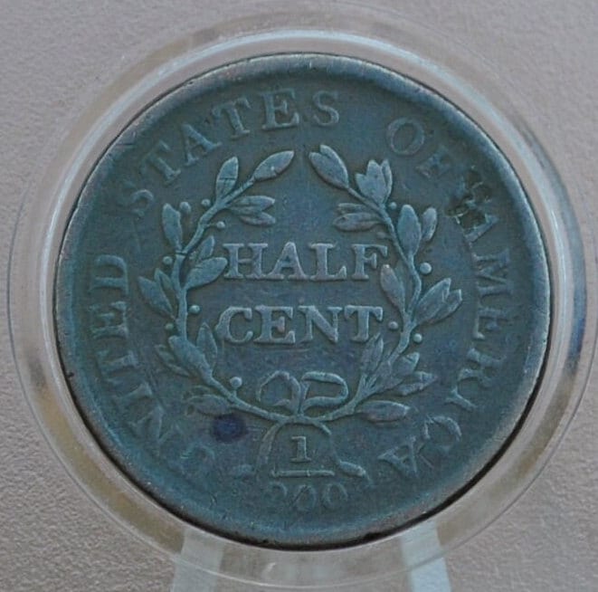 1806 Half Cent Small 6 Stemless - Very Fine (VF20) - 1806 Draped Bust Half Cent Small Six No Stems - Great Collection Addition