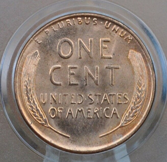 1957 D Wheat Penny BU (Uncirculated) - Collectible Coin - Denver Mint - Mint Luster