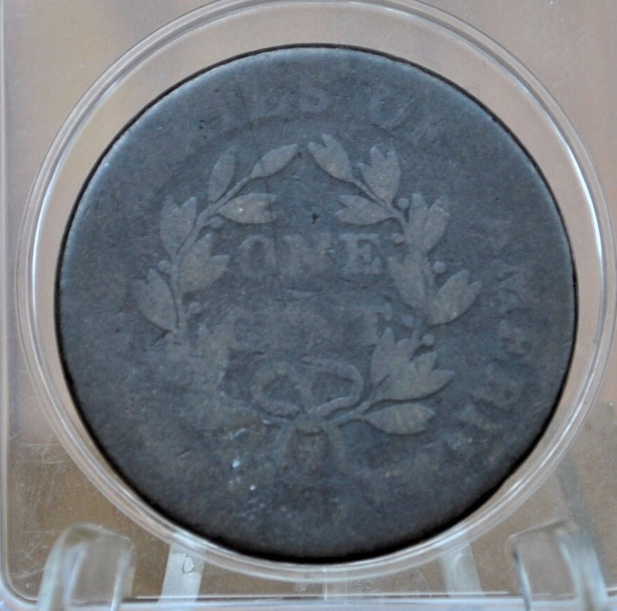 1802 Draped Bust Large Cent, Stemless Wreath - AG (About Good), Weak Date but readable - US Large Cent 1802 One Cent US - Lower Grade
