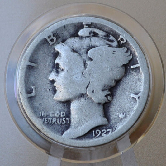 1927 Mercury Silver Dime P,D,S - Choose by Mint Mark and Grade - 1927 D Silver Dime 1927 S Dime 1927 P Winged Liberty Head Dime