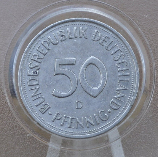 German Federal Republic 50 Pfennigs 1940s to 1990s - Choose by Date - Federal Republic of Germany Pfennig 50, XF-BU Conditions