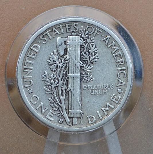 1935 S Mercury Silver Dime - San Francisco Mint - VF/XF (Very to Extremely Fine) - Winged Liberty Head Dime 1935S