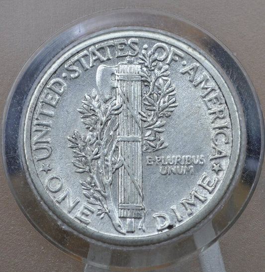 1934 Mercury Silver Dime - AU (About Uncirculated) Grade / Condition - Philadelphia Mint - 1934 P Winged Liberty Dime, Great Luster