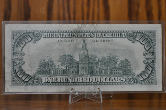 1966 100 Dollar US Note - XF (Extremely Fine) Grade / Condition - 1966 One Hundred Dollar United States Note Red Seal Fr#1550 Low Mintage