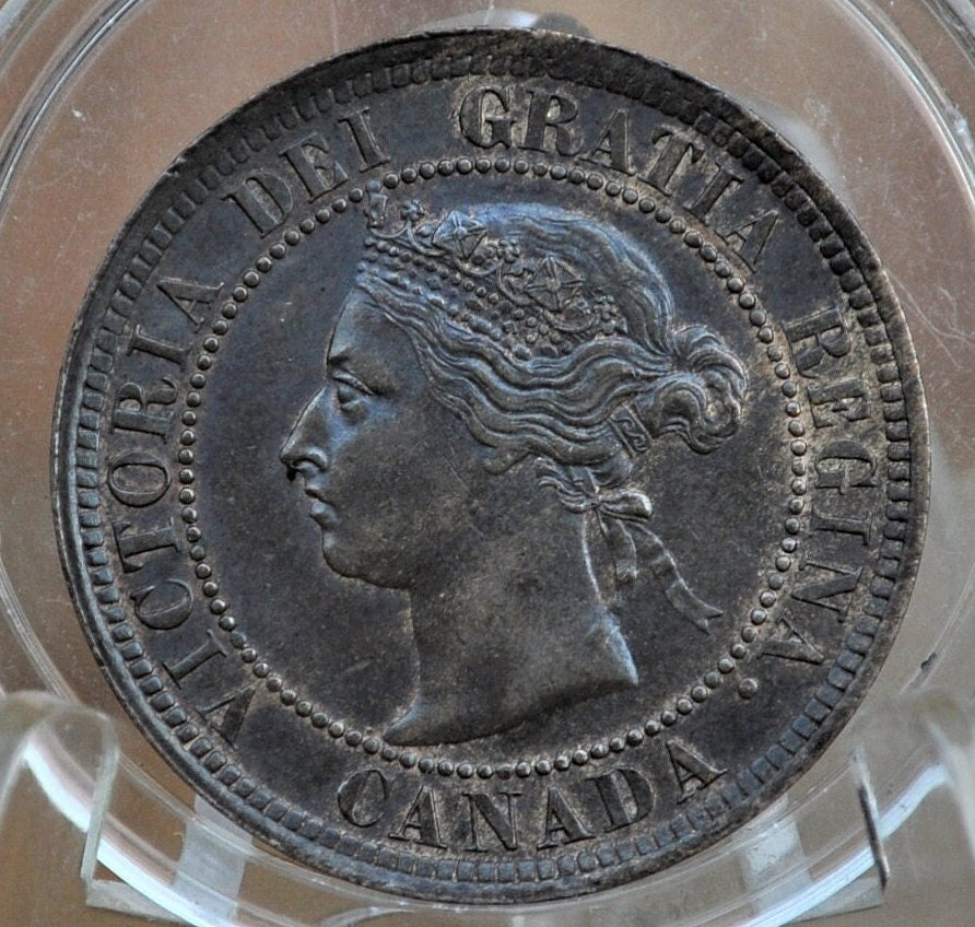 1888 Canadian One Cent - Uncirculated Grade / Condition, Mint Luster, Perfect for a High Grade Collection - 1888 Penny Canada 1 Cent 1888